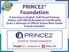 PRINCE2® Project Management Foundation (Version 7) | PRINCE2® 7 Foundation E-Learning in English, Self-Paced Training Videos with Official PeopleCert Certification Exam 2 Attempts, Official eBook Included.